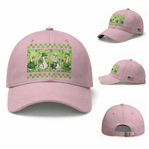 Funny Silly Irish Goose Baseball Cap St Patricks Day Goose Lover Gift TS12 Baseball Cap Universal Fit Light Pink Print Your Wear
