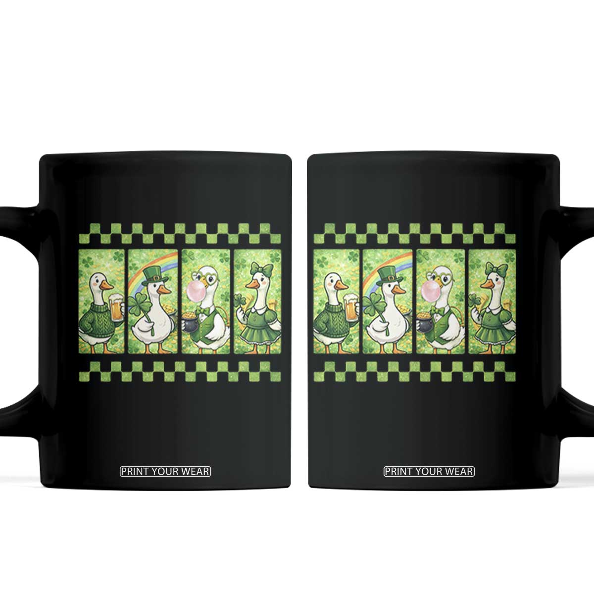 Funny Silly Irish Goose Coffee Mug St Patricks Day Goose Lover Gift TS12 Black Print Your Wear