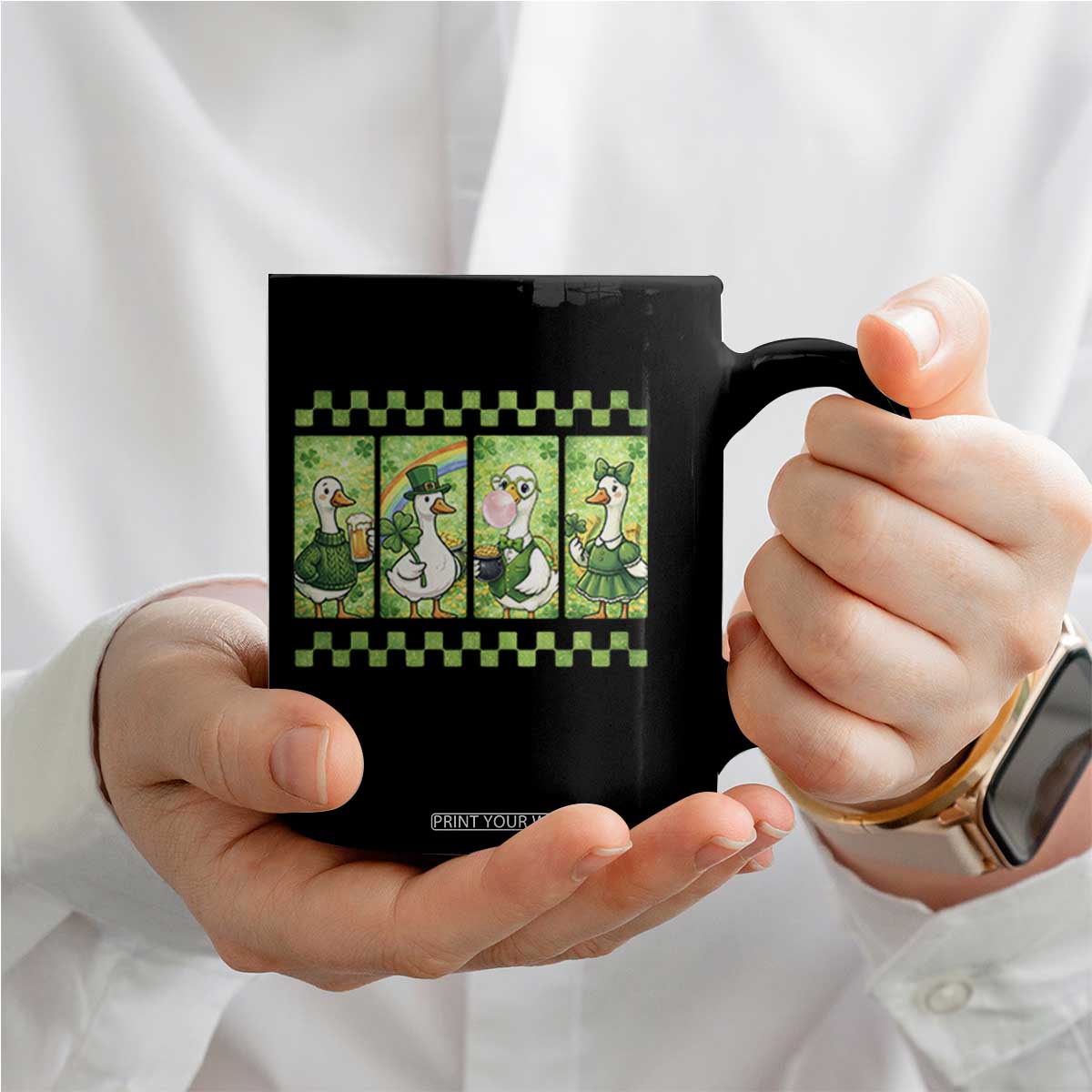 Funny Silly Irish Goose Coffee Mug St Patricks Day Goose Lover Gift TS12 Print Your Wear