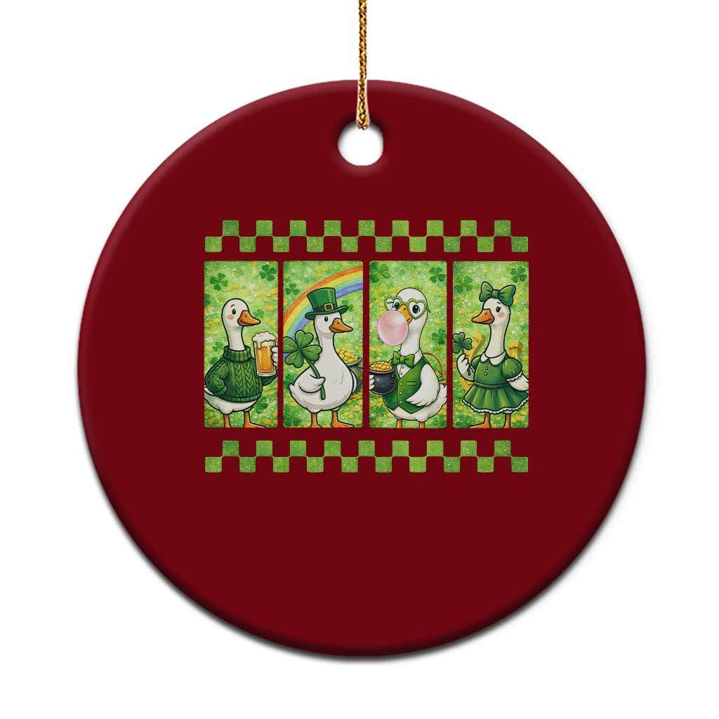 Funny Silly Irish Goose Ceramic Ornament St Patricks Day Goose Lover Gift TS12 1pc Red Print Your Wear