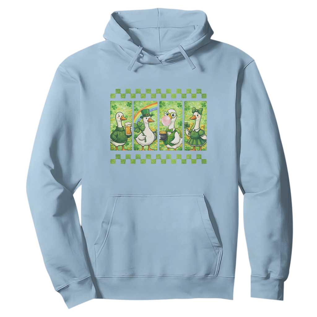 Funny Silly Irish Goose Hoodie St Patricks Day Goose Lover Gift TS12 Light Blue Print Your Wear