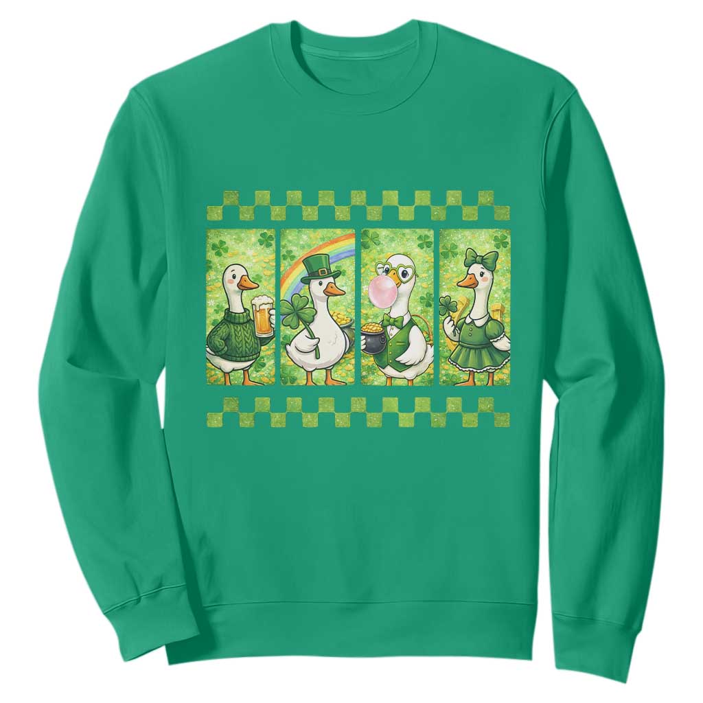 Funny Silly Irish Goose Sweatshirt St Patricks Day Goose Lover Gift TS12 Irish Green Print Your Wear