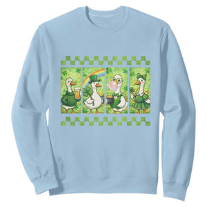 Funny Silly Irish Goose Sweatshirt St Patricks Day Goose Lover Gift TS12 Light Blue Print Your Wear