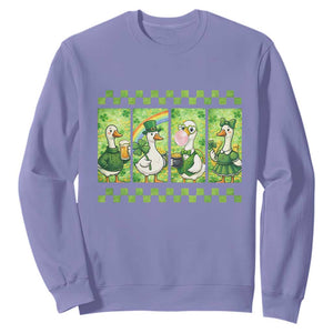 Funny Silly Irish Goose Sweatshirt St Patricks Day Goose Lover Gift TS12 Violet Print Your Wear