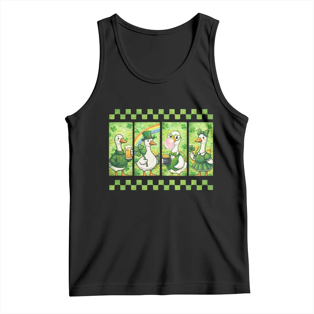 Funny Silly Irish Goose Tank Top St Patricks Day Goose Lover Gift TS12 Black Print Your Wear