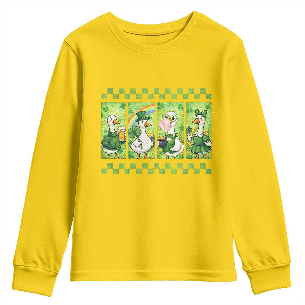 Funny Silly Irish Goose Youth Sweatshirt St Patricks Day Goose Lover Gift TS12 Daisy Print Your Wear