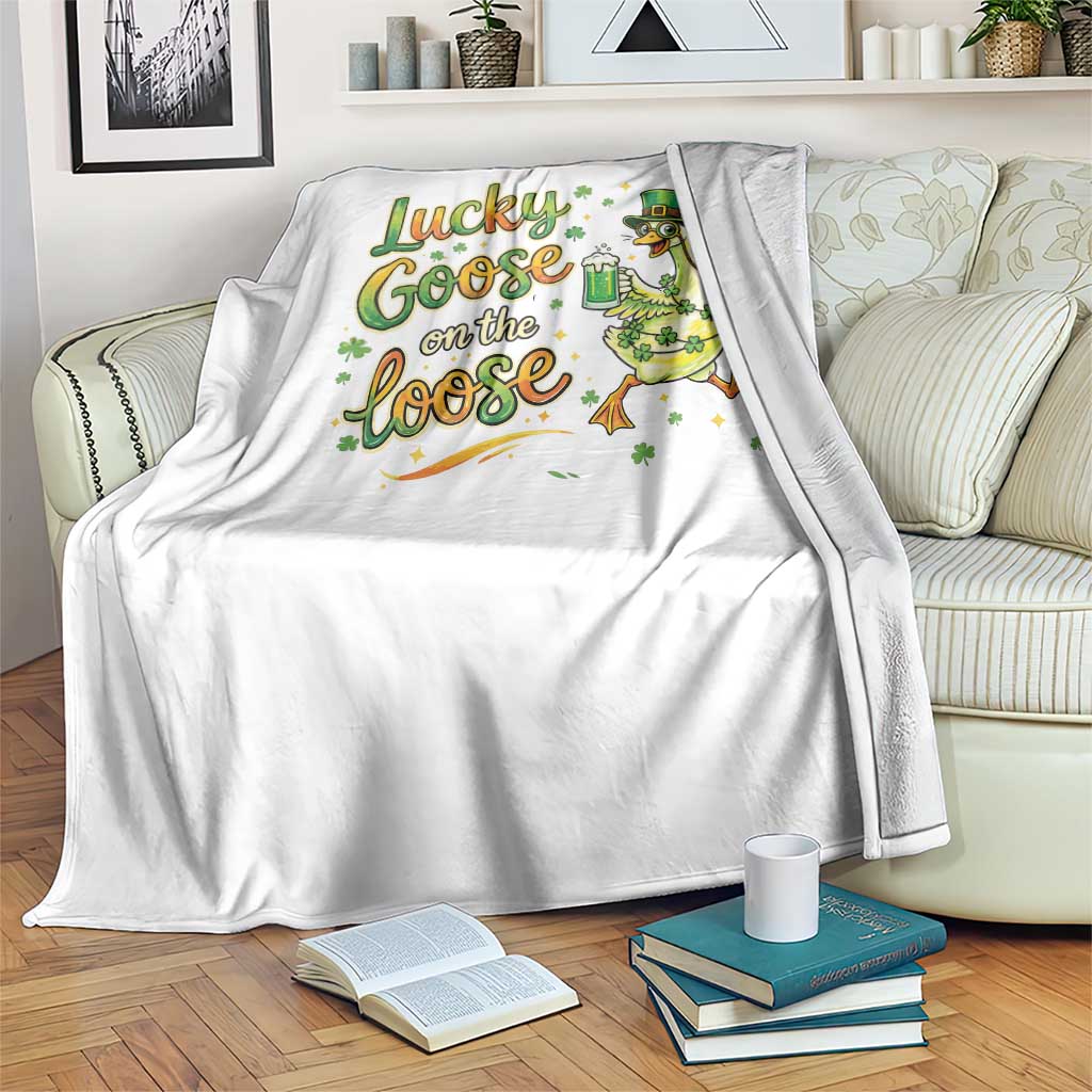 Retro Clover Duck Throw Blanket Lucky Goose On The Loose TS12 Print Your Wear