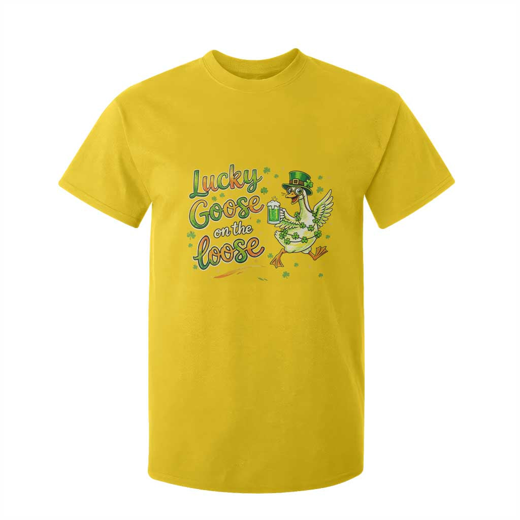 Retro Clover Duck T Shirt For Kid Lucky Goose On The Loose TS12 Daisy Print Your Wear