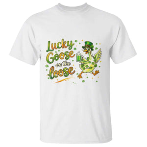 Retro Clover Duck T Shirt Lucky Goose On The Loose TS12 White Print Your Wear