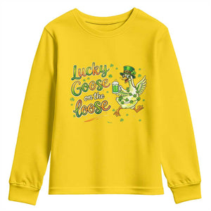 Retro Clover Duck Youth Sweatshirt Lucky Goose On The Loose TS12 Daisy Print Your Wear
