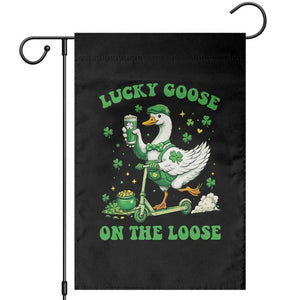 Funny Irish Goose Lover Garden Flag Lucky Goose On The Loose TS12 Black Print Your Wear