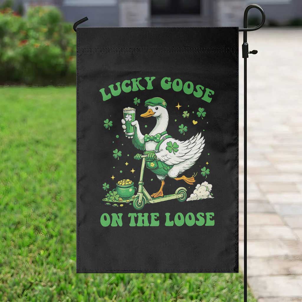 Funny Irish Goose Lover Garden Flag Lucky Goose On The Loose TS12 Print Your Wear