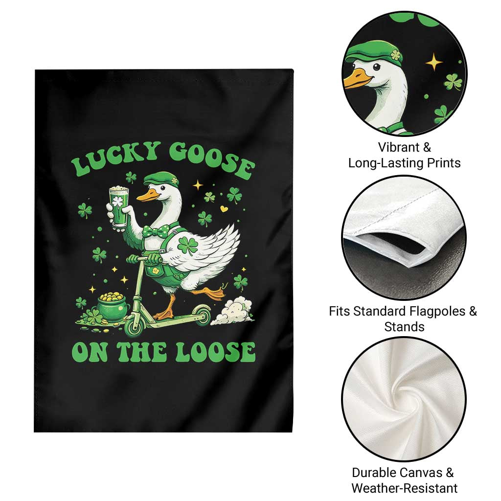 Funny Irish Goose Lover Garden Flag Lucky Goose On The Loose TS12 Print Your Wear
