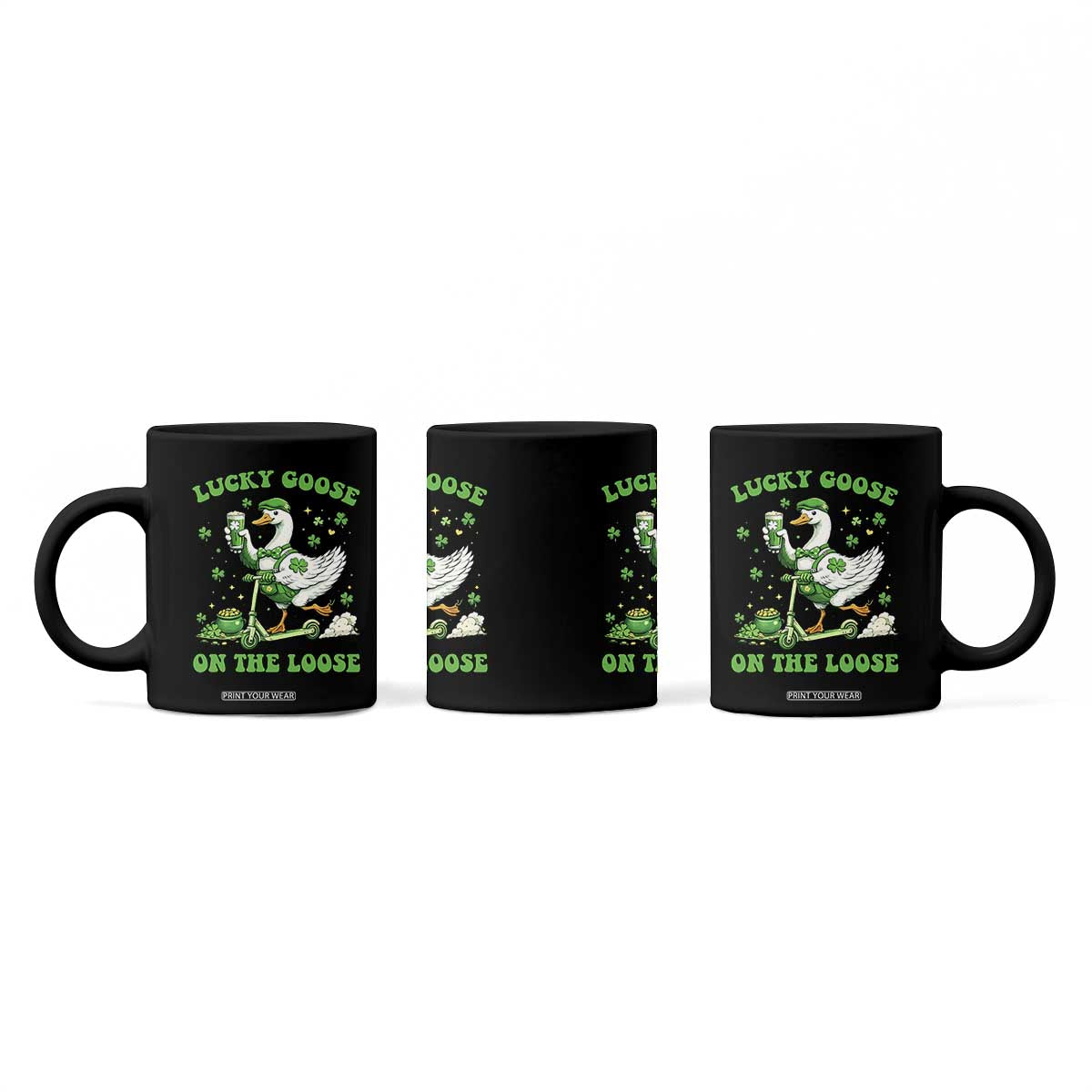 Funny Irish Goose Lover Coffee Mug Lucky Goose On The Loose TS12 Print Your Wear