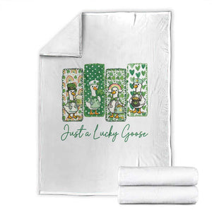 Just A Lucky Goose Nurse Throw Blanket St Patricks Day Gift TS12 White Print Your Wear