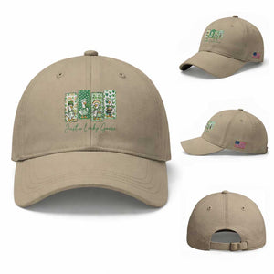 Just A Lucky Goose Nurse Baseball Cap St Patricks Day Gift TS12 Baseball Cap Universal Fit Khaki Print Your Wear