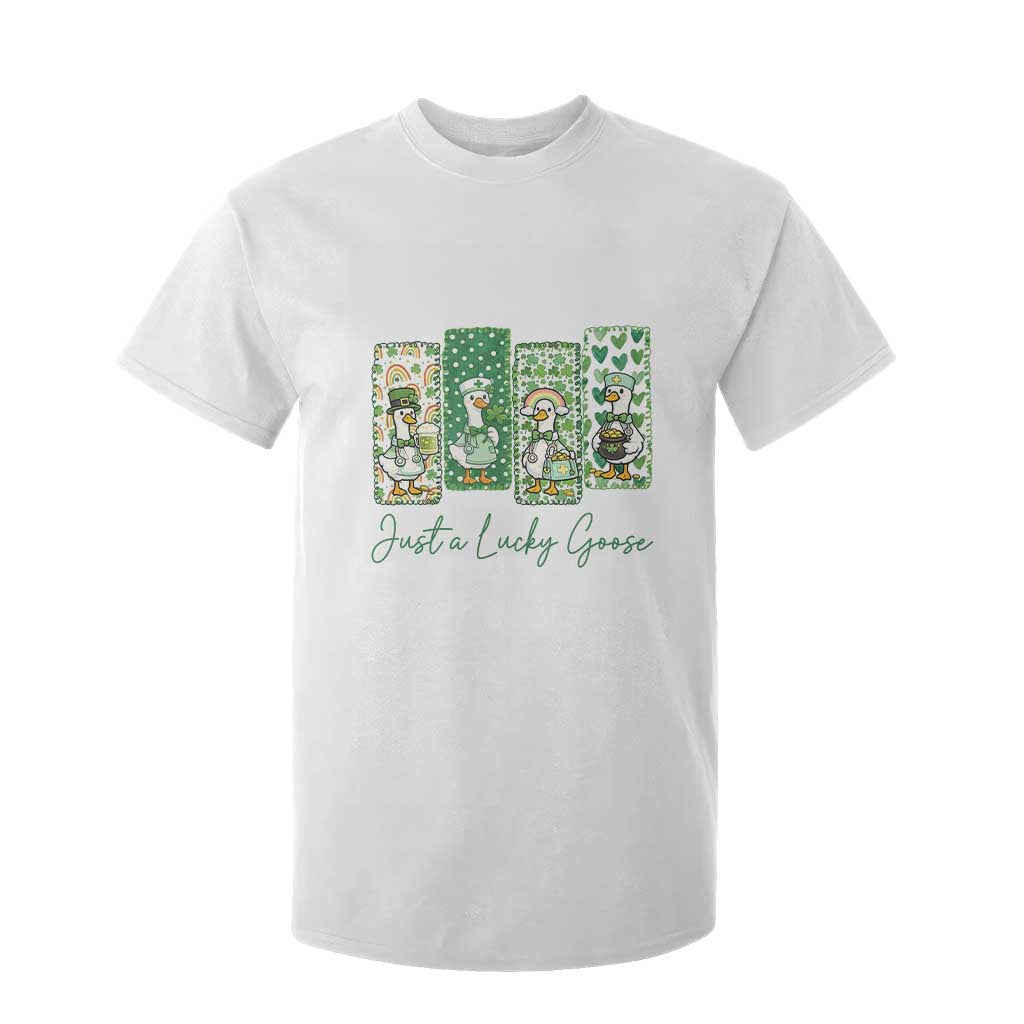 Just A Lucky Goose Nurse T Shirt For Kid St Patricks Day Gift TS12 White Print Your Wear