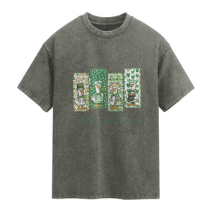 Just A Lucky Goose Nurse Washed Cotton T-Shirt St Patricks Day Gift