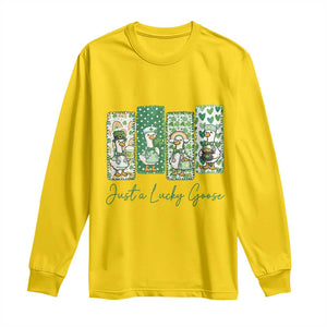 Just A Lucky Goose Nurse Long Sleeve Shirt St Patricks Day Gift TS12 Daisy Print Your Wear