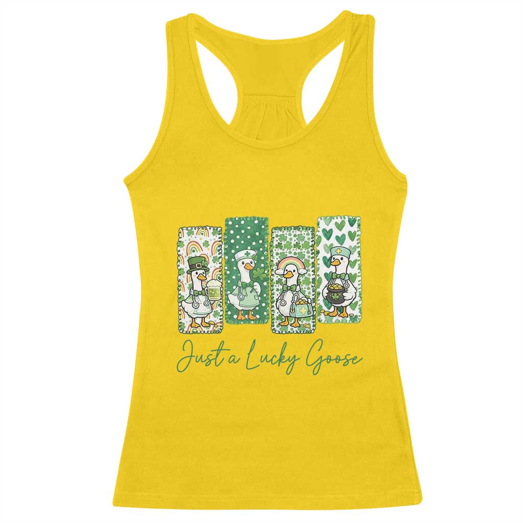 Just A Lucky Goose Nurse Racerback Tank Top St Patricks Day Gift TS12 Daisy Print Your Wear