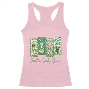 Just A Lucky Goose Nurse Racerback Tank Top St Patricks Day Gift TS12 Light Pink Print Your Wear