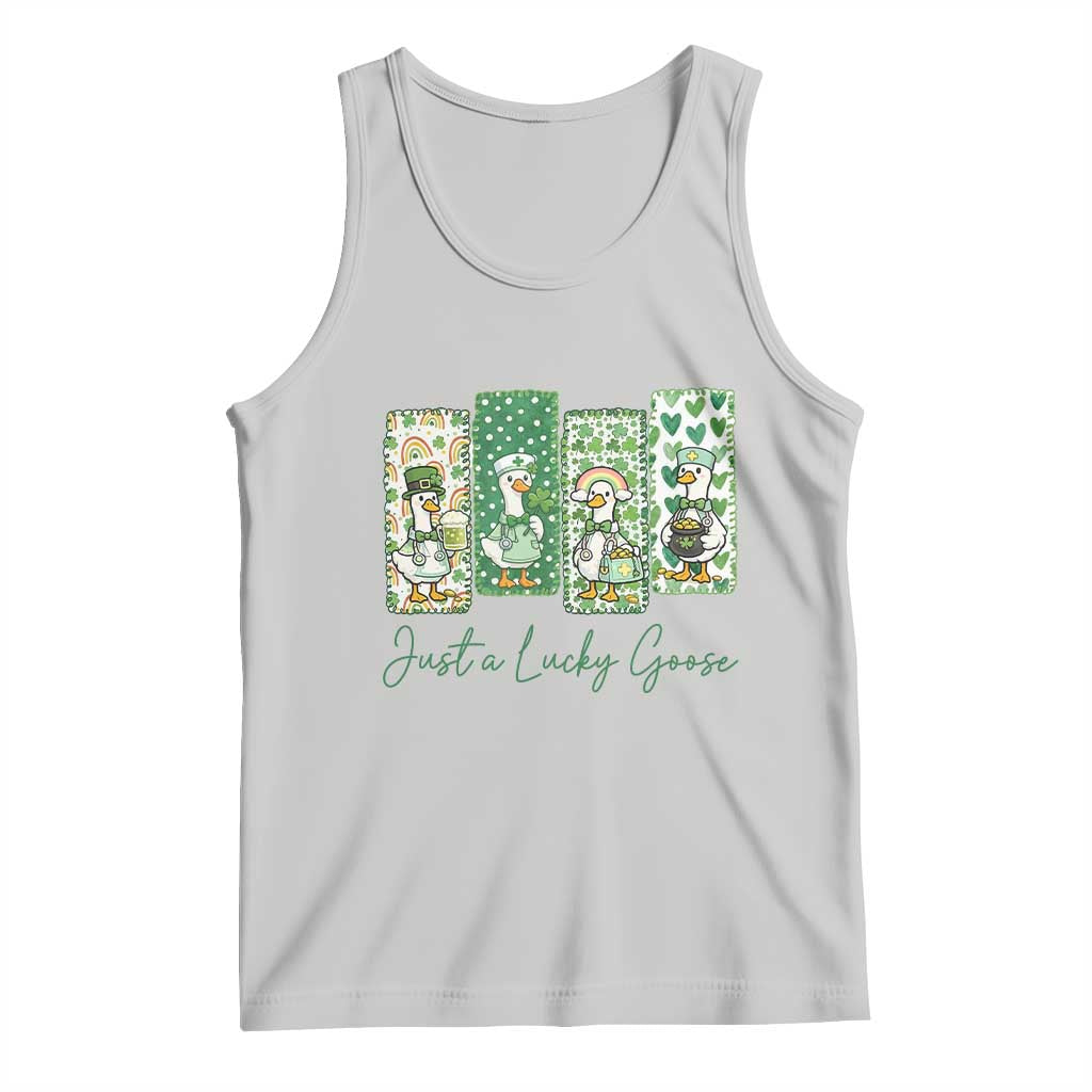 Just A Lucky Goose Nurse Tank Top St Patricks Day Gift TS12 Ash Print Your Wear