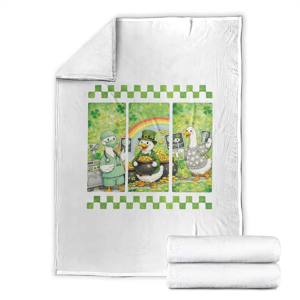 Funny Goose Radiologic Technologist Throw Blanket St Patricks Day Gift TS12 White Print Your Wear