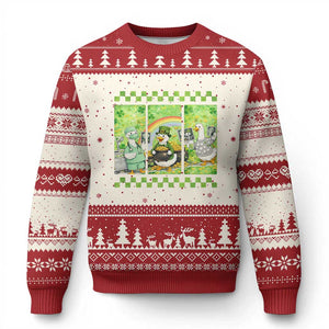 Funny Goose Radiologic Technologist Ugly Christmas Sweater St Patricks Day Gift TS12 Beige Red Print Your Wear