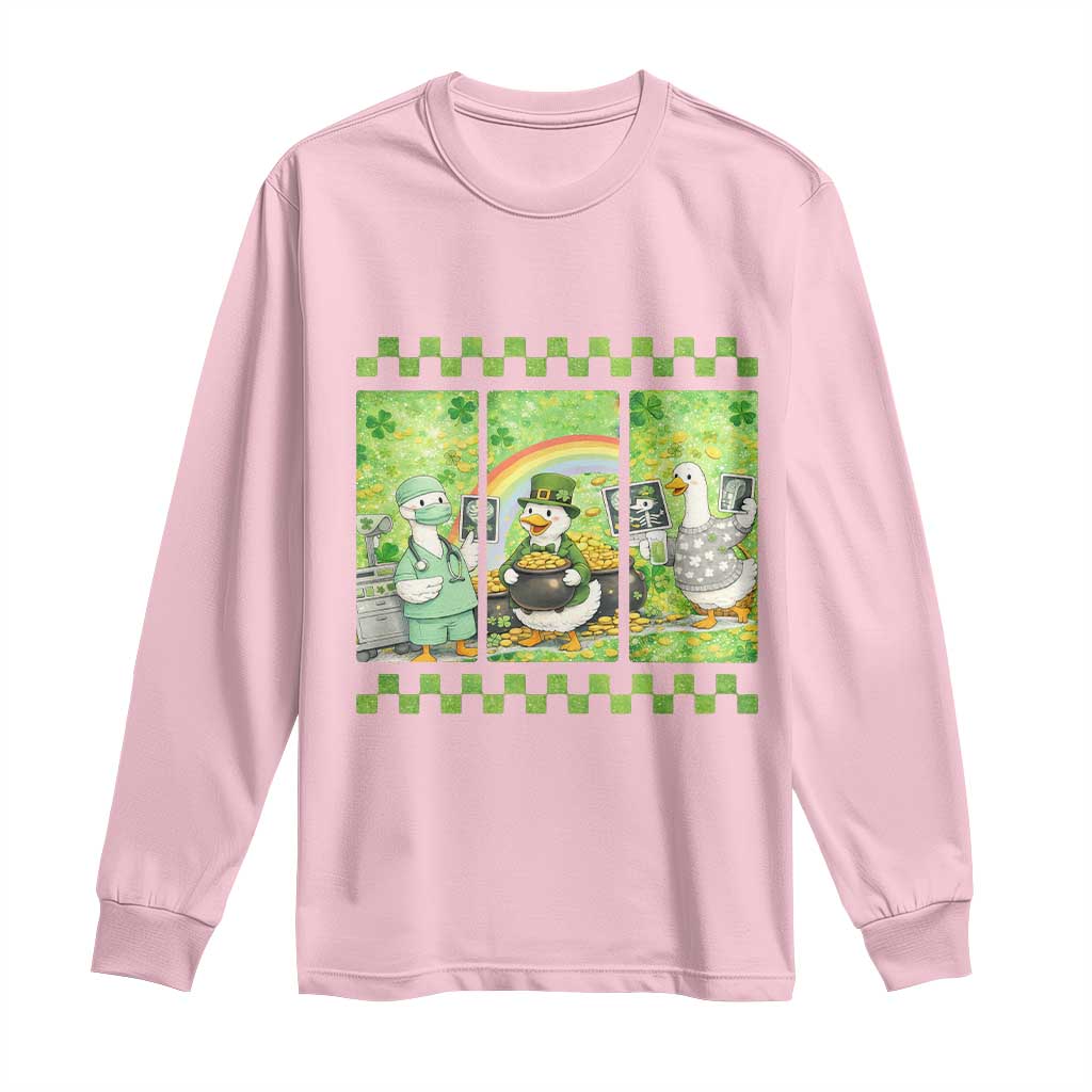 Funny Goose Radiologic Technologist Long Sleeve Shirt St Patricks Day Gift TS12 Light Pink Print Your Wear
