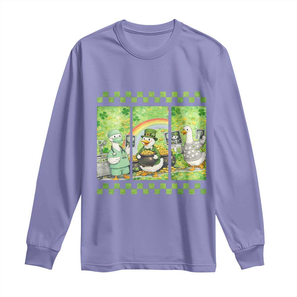 Funny Goose Radiologic Technologist Long Sleeve Shirt St Patricks Day Gift TS12 Violet Print Your Wear