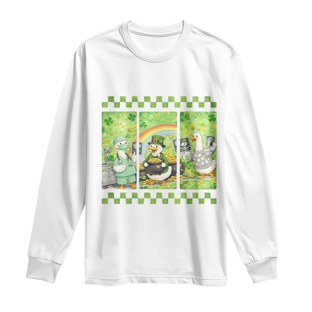 Funny Goose Radiologic Technologist Long Sleeve Shirt St Patricks Day Gift TS12 White Print Your Wear