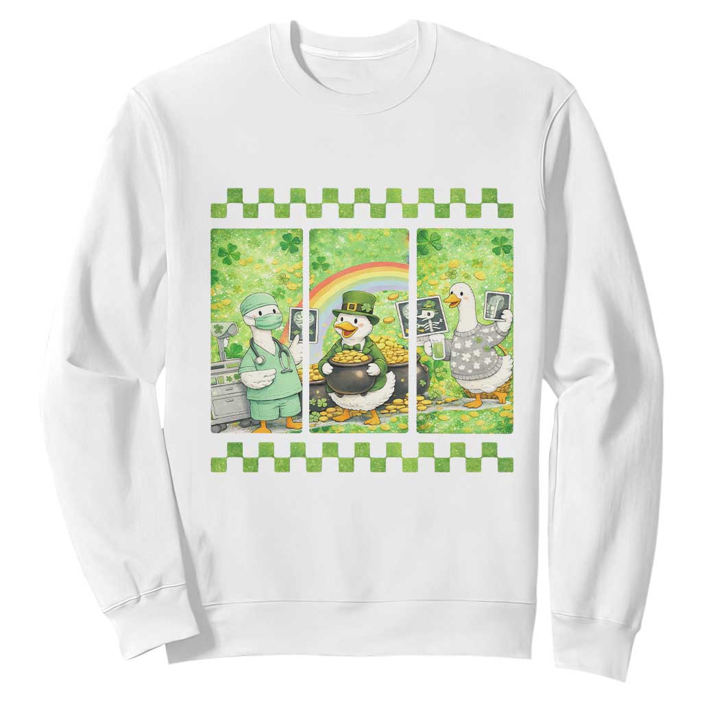 Funny Goose Radiologic Technologist Sweatshirt St Patricks Day Gift TS12 White Print Your Wear