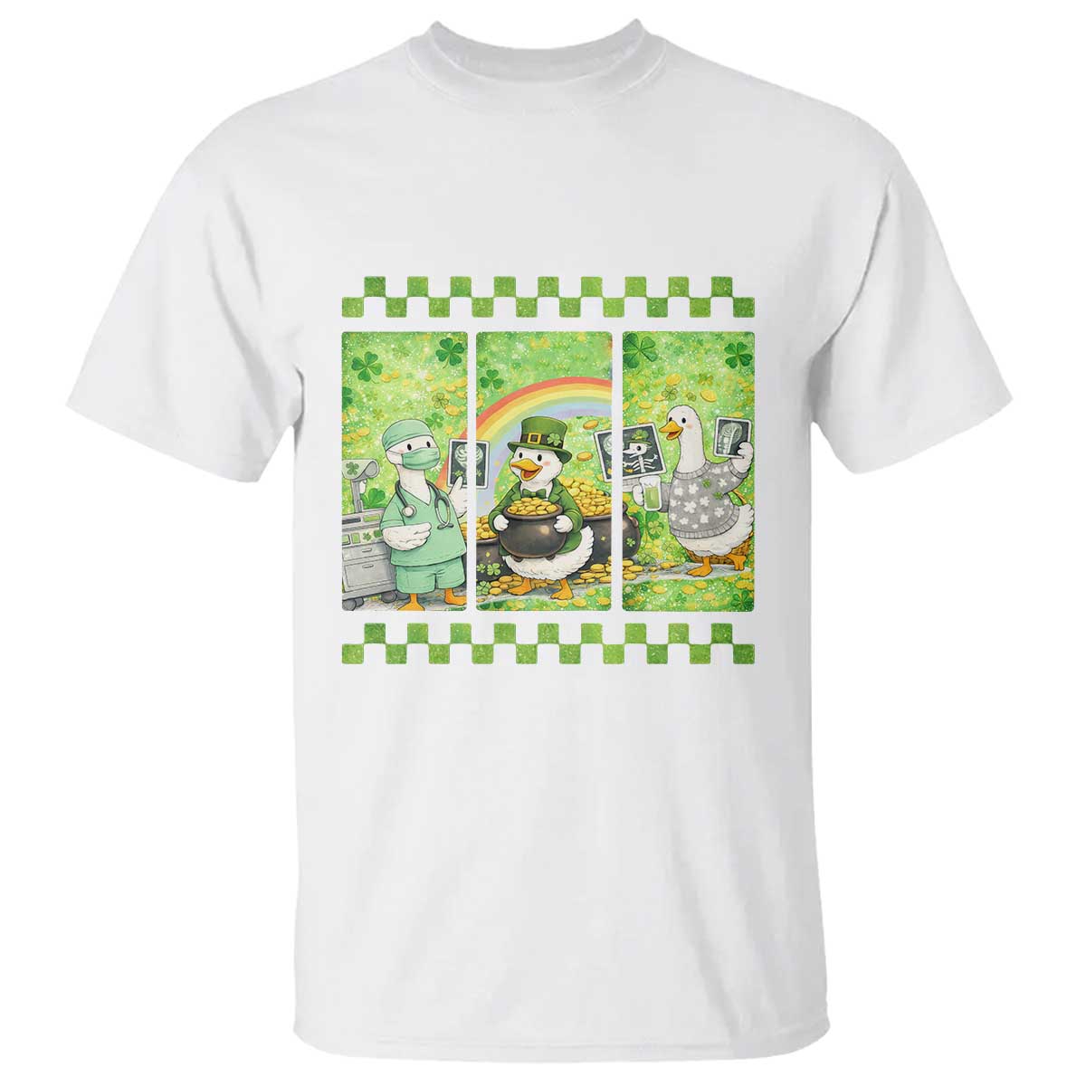 Funny Goose Radiologic Technologist T Shirt St Patricks Day Gift TS12 White Print Your Wear
