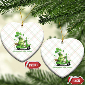 Funny Irish Frog Off To Commit Foolery Ceramic Ornament St Patricks Day Gift TS12 Print Your Wear