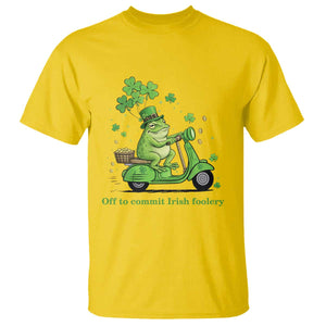 Funny Irish Frog Off To Commit Foolery T Shirt St Patricks Day Gift TS12 Daisy Print Your Wear