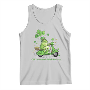 Funny Irish Frog Off To Commit Foolery Tank Top St Patricks Day Gift TS12 Ash Print Your Wear