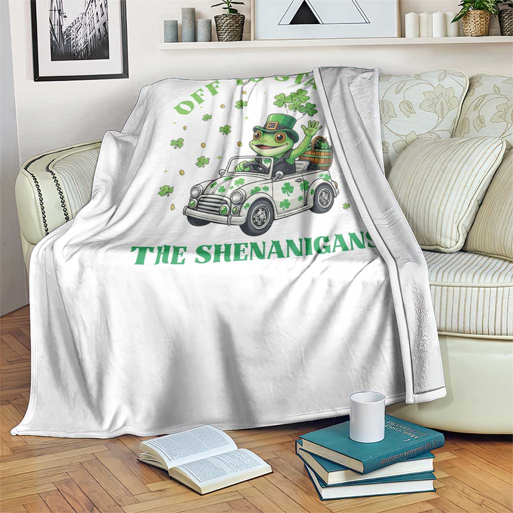 Off To Start The Shenanigans Throw Blanket St Patricks Day Frog TS12 Print Your Wear