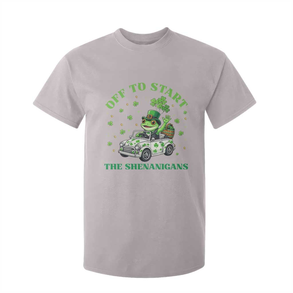 Off To Start The Shenanigans T Shirt For Kid St Patricks Day Frog TS12 Ice Gray Print Your Wear