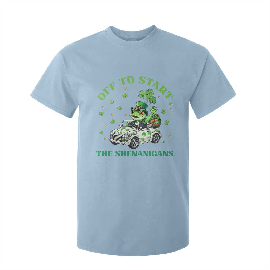 Off To Start The Shenanigans T Shirt For Kid St Patricks Day Frog TS12 Light Blue Print Your Wear