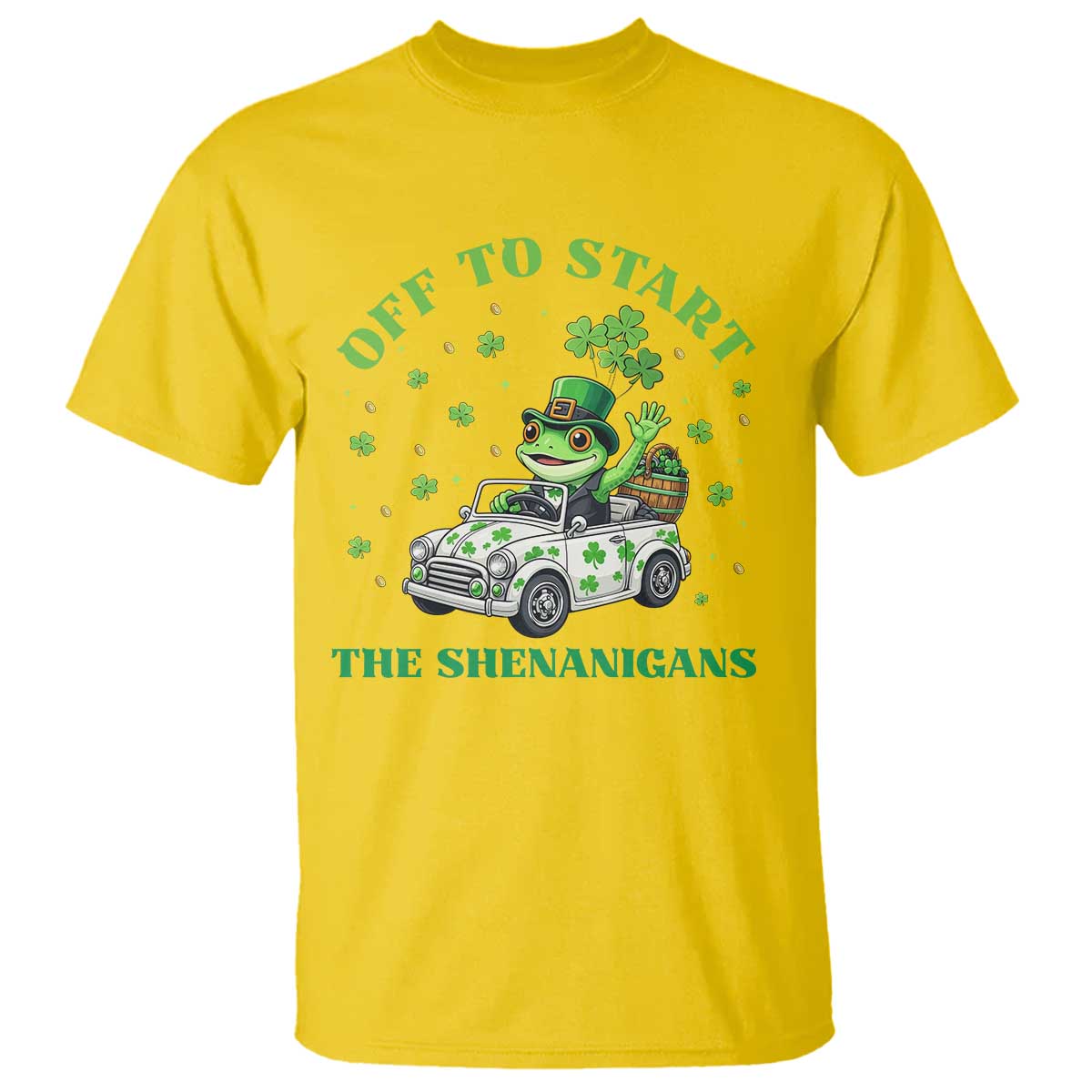 Off To Start The Shenanigans T Shirt St Patricks Day Frog TS12 Daisy Print Your Wear