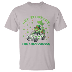 Off To Start The Shenanigans T Shirt St Patricks Day Frog TS12 Ice Gray Print Your Wear