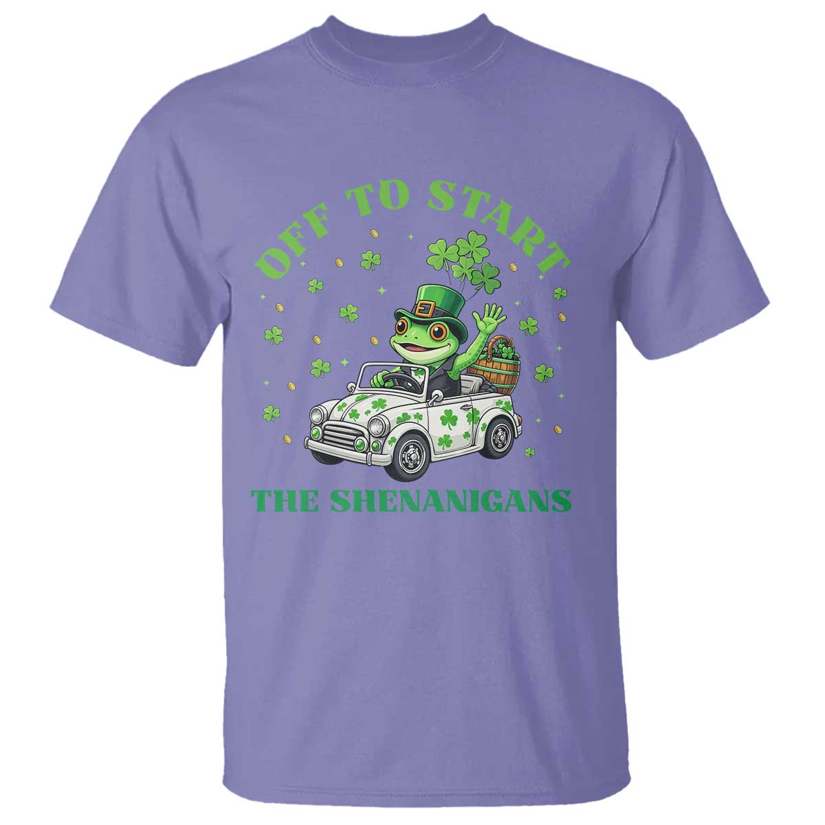 Off To Start The Shenanigans T Shirt St Patricks Day Frog TS12 Violet Print Your Wear