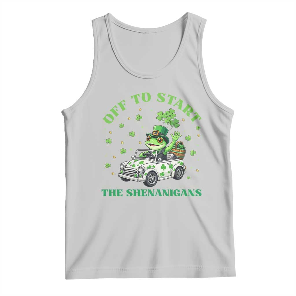 Off To Start The Shenanigans Tank Top St Patricks Day Frog TS12 Ash Print Your Wear