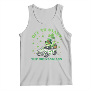 Off To Start The Shenanigans Tank Top St Patricks Day Frog TS12 Ash Print Your Wear