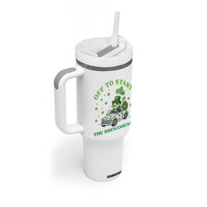 Off To Start The Shenanigans Tumbler With Handle St Patricks Day Frog TS12 Print Your Wear