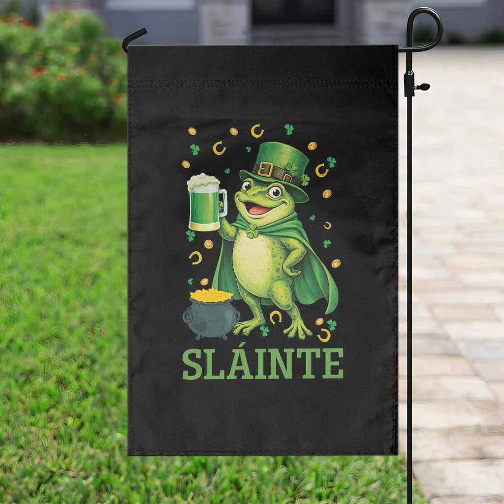 Funny Slainte Irish Frog Beer St Patricks Day Garden Flag TS12 Print Your Wear