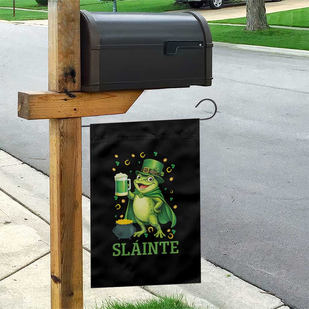 Funny Slainte Irish Frog Beer St Patricks Day Garden Flag TS12 Print Your Wear