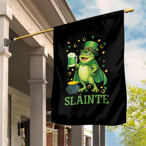 Funny Slainte Irish Frog Beer St Patricks Day Garden Flag TS12 Print Your Wear