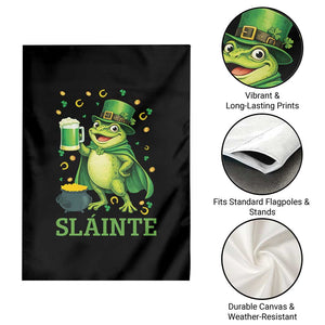 Funny Slainte Irish Frog Beer St Patricks Day Garden Flag TS12 Print Your Wear