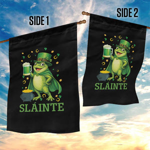 Funny Slainte Irish Frog Beer St Patricks Day Garden Flag TS12 Print Your Wear